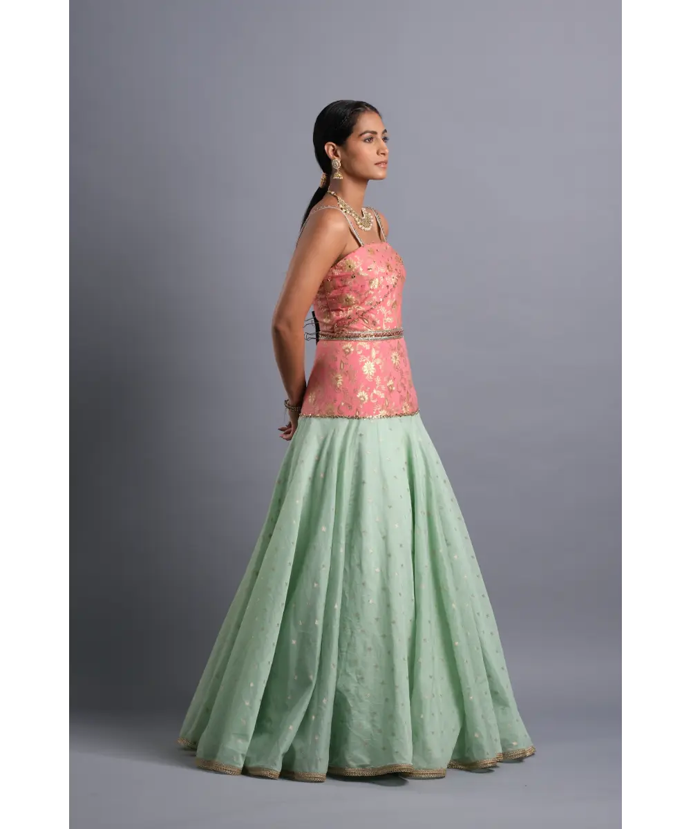AASTHA SOOD - Silk Gown with Belt